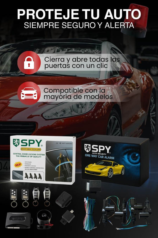 Combo Alarma SPY para Carro + Bloqueo Central